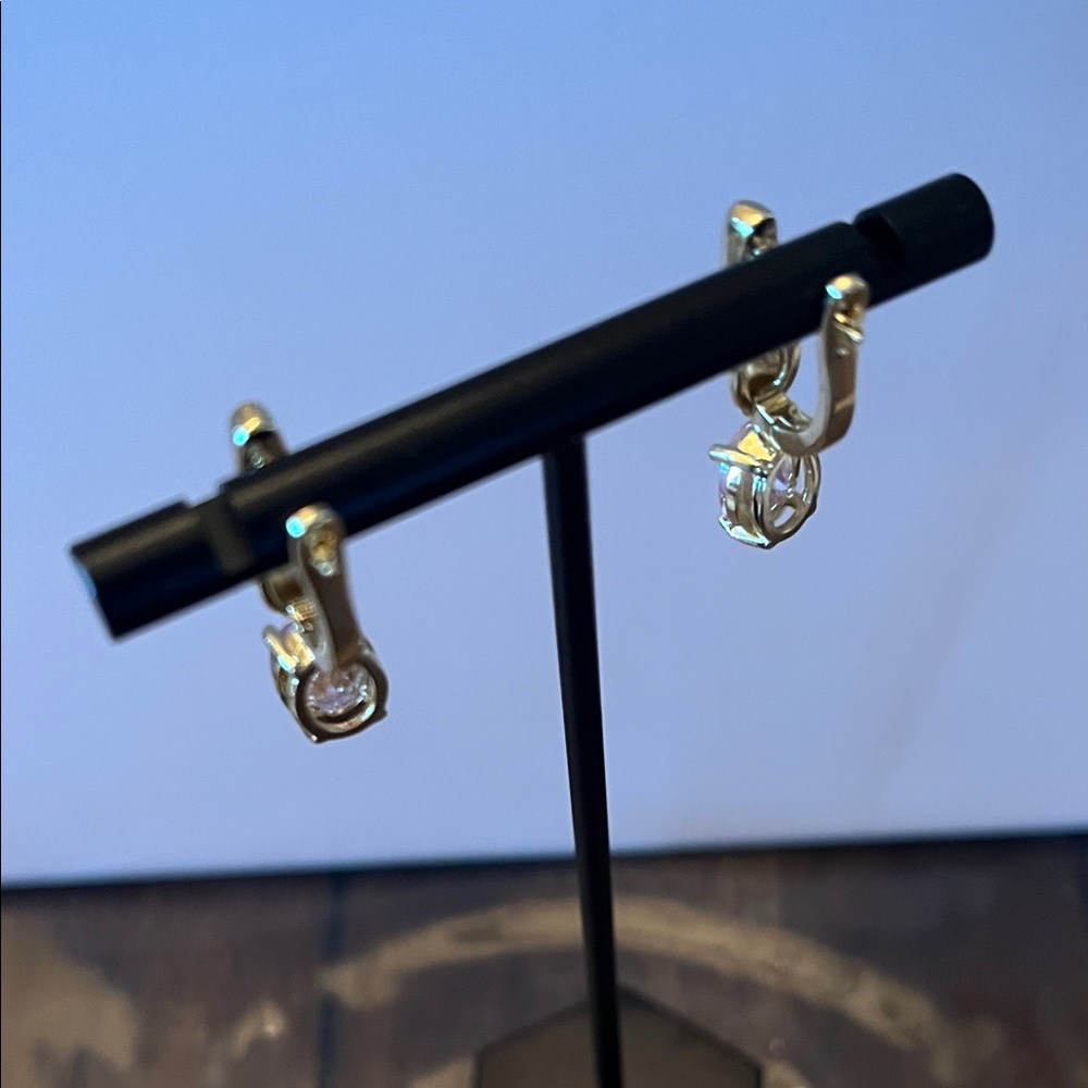 Pretty Bird Gold and Pink Drop Earrings - Picture 4 of 6